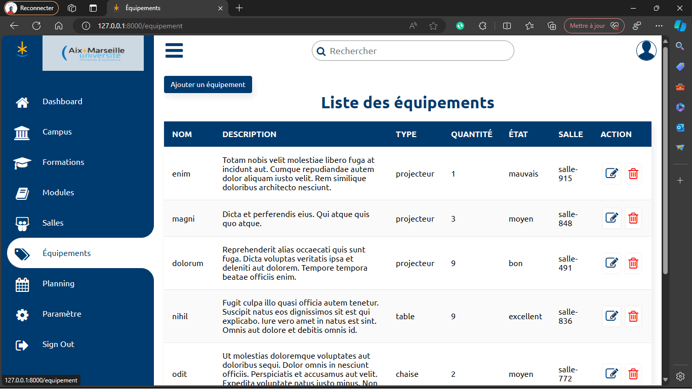 Capture du projet 6