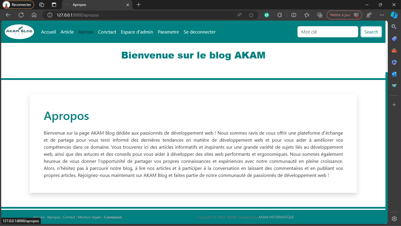Capture du projet 10