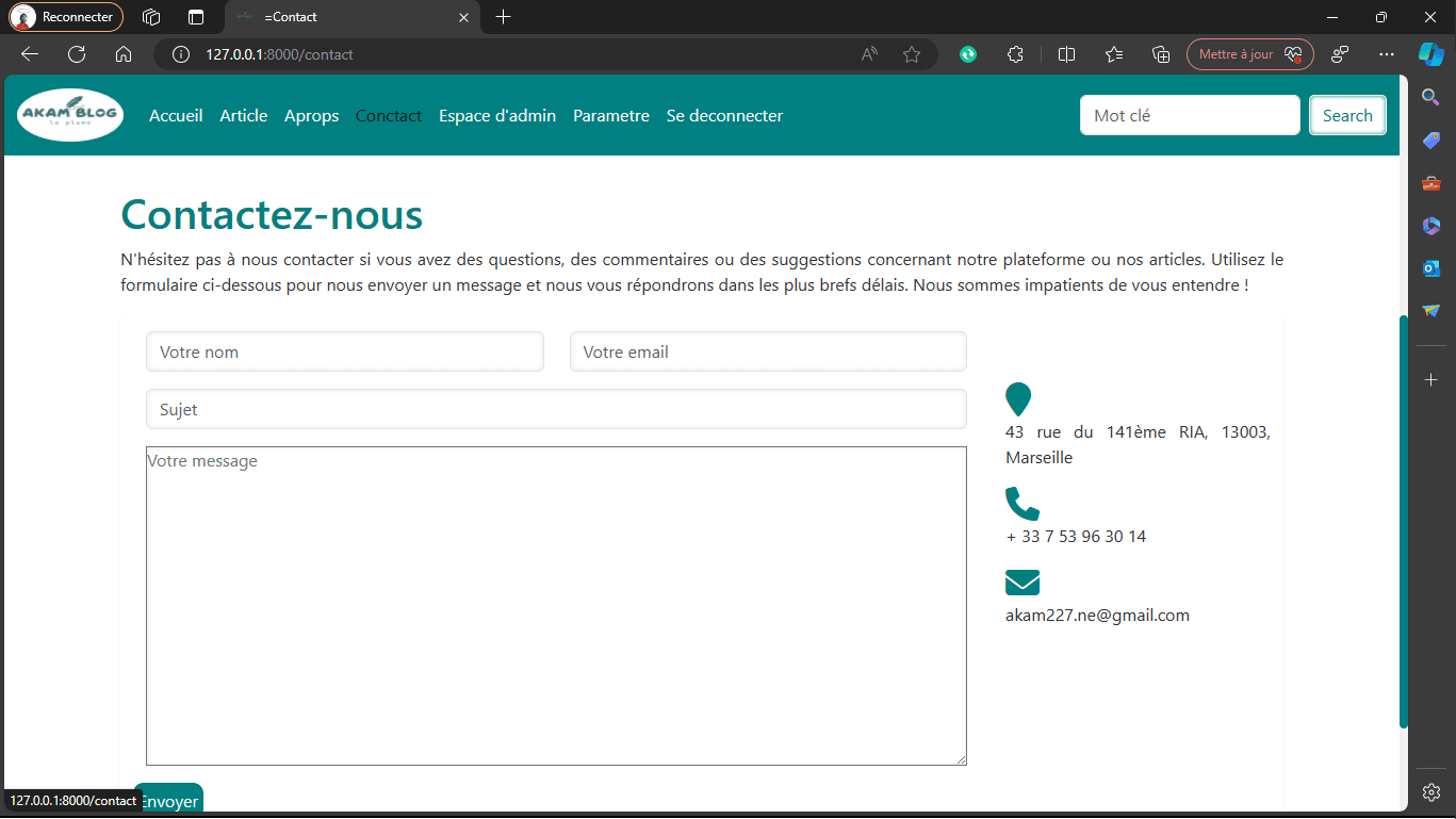Capture du projet 9