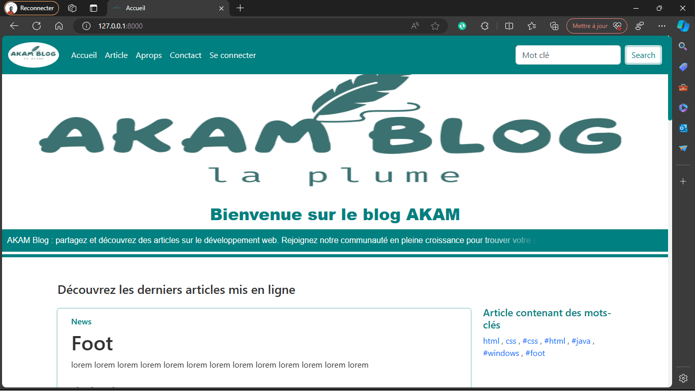 Projet Blog Symfony