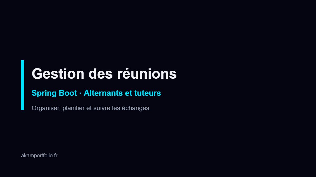 Gestion des réunions entre alternants et tuteurs